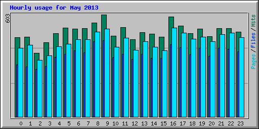 Hourly usage for May 2013